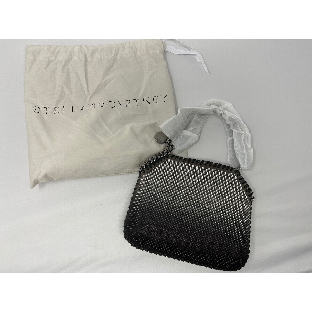 Stella McCartney Falabella Chain Mini Crystal Crossbody Bag Light grey‎ NEW - Picture 8 of 9
